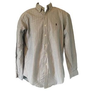 Ralph Lauren Yarmouth Men’s Button Down Stripped Oxford Shirt Size 15 (34/35)